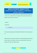 BIDA 630 DATA ANALYTICS QUESTIONS AND CORRECT ANSWERS |  LATEST UPDATE