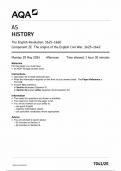 AQA AS HISTORY PAPER 2E QUESTION PAPER 2024 (7041/2E : The English Revolution ,1625-1660)