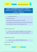 FGCU PHARMACOLOGY EXAM 1 QUESTIONS AND CORRECT ANSWERS |  LATEST UPDATE