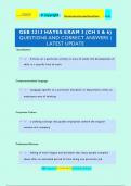 GEB 3213 HAYES EXAM 3 (CH 5 & 6)  QUESTIONS AND CORRECT ANSWERS |  LATEST UPDATE