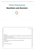 UCLA PHLEBOTOMY PREPARATORY COURSE SESSION 2 QUESTIONS AND ANSWERS