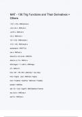 MAT - 136 Trig Functions and Their Derivatives + Others