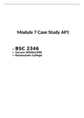  BSC 2346 Module 7 Case Study AP1 , BSC 2346  Human anatomy and physiology •	(Latest Versions) •	Secure HIGHSCORE •	Rasmussen College