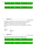 NURS 660; FINAL EXAM Q & A