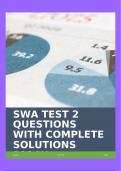 SWA TEST 2 QUESTIONS WITH COMPLETE SOLUTIONS 2024!!