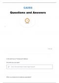 CAISS HEAD QUESTIONS AND ANSWERS