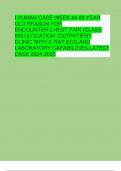 I HUMAN CASE WEEK #4 69 YEAR OLD REASON FOR ENCOUNTER:CHEST PAIN (CLASS 6531)LOCATION ;OUTPATIENT CLINIC WITH X-RAY,ECG,AND LABORATORY CAPABILITIES.LATEST CASE 2024-2025