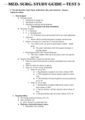 MED. SURG. STUDY GUIDE – TEST 3 LATEST PAPER 2021/2022