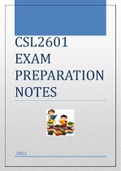 CSL2601 STUDY NOTES - 2022