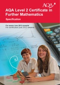 AQA A/AS LEVEL AQA Level 2 Certificate in Further Mathematics 27