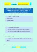 GEORGIA DDS LEARNERS PERMIT  TEST QUESTIONS AND CORRECT  ANSWERS | LATEST UPDATE