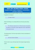 ISDS 3001 BURNS FINAL EXAM QUESTIONS AND CORRECT ANSWERS |  LATEST UPDATE