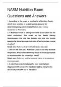 NASM Nutrition Exam Questions and Answers 2024