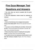 Five Guys Manager Test Questions and Answers 2024 Real Exam