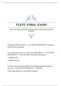 FLETC  BUNDLED EXAMS  WITH GUARANTEED ACCURATE ANSWERS |VERIFIED