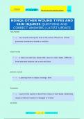 NDNQI: OTHER WOUND TYPES AND  SKIN INJURIES QUESTIONS AND  CORRECT ANSWERS | LATEST UPDATE