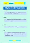 OIT EXAM PREP QUESTIONS AND  CORRECT ANSWERS | LATEST UPDATE