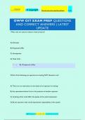 OWW OIT EXAM PREP QUESTIONS  AND CORRECT ANSWERS | LATEST  UPDATE