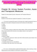 Test Bank Unit 9 : Understanding Medical-Surgical  Nursing 6th Edition Linda S. Williams Paula D. Hopper ||Chapter  36 -37