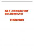 AQA A-Level Maths Paper 1 2024