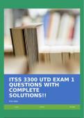 ITSS 3300 UTD EXAM 1 QUESTIONS WITH COMPLETE SOLUTIONS!!