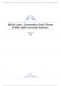 MCQs Land - Conveyance Part 2 Exam || With 100% Accurate Solutions