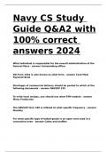 Navy CS Study Guide Q&A2 with 100- correct answers 2024.