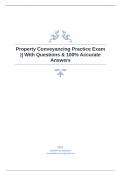 Property Conveyancing Practice Exam || With Questions & 100% Accurate Answers 