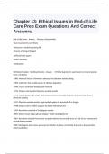  Chapter 13: Ethical Issues in End-of-Life Care Prep Exam Questions And Correct Answers.