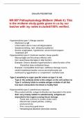 NR-507 Pathophysiology Midterm (Week 4); This is the midterm study guide given to us by our teacher with my notes included/100% verified.