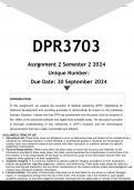 DPR3703 Assignment 2 (ANSWERS) Semester 2 2024 - DISTINCTION GUARANTEED