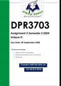 DPR3703 Assignment 2 (QUALITY ANSWERS) Semester 2 2024