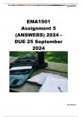 EMA1501 Assignment 5 (ANSWERS) 2024 - DUE 25 September 2024 (UNISA)