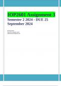 IOP2601 Assignment 3 (COMPLETE ANSWERS) Semester 2 2024 - DUE 25 September 2024 ; 100% TRUSTED Complete, trusted solutions and explanations.. Ensure your success with us..