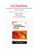 Foundations And Adult Health Nursing 7th Edition Cooper Test Bank