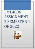 LML4806 ASSIGNMENTS 1 & 2 FOR SEMESTER 1 OF 2022