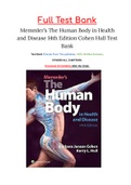 Memmler’s The Human Body in Health and Disease 14th Edition Cohen Hull Test Bank