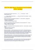  OCCTH 585 Neuro Questions And Answers 100% Verified.