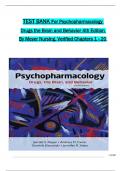 TEST BANK For Psychopharmacology: Drugs, the Brain, and Behavior, 4th Edition By Meyer Nursing, Verified Chapters 1 - 20, Complete