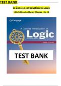 A Concise Introduction to Logic 14th Edition Test Bank by Hurley, All 14 Chapters Covered and Verified, ISBN: 9780357798683