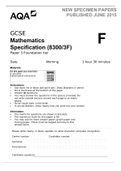 AQA GCSE Mathematics Specification (8300/3F)