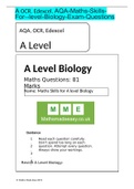 A OCR, Edexcel, AQA-Maths-Skills-For--level-Biology-Exam-Questions