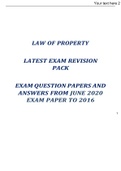 LAW OF PROPERTY LATEST EXAM REVISION PACK