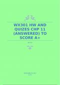 WX301 HW AND QUIZES CHP 11 (ANSWERED) TO SCORE A+