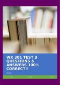 WX 301 TEST 3 QUESTIONS & ANSWERS 100% CORRECT!!