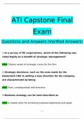 ATI Capstone Final Exam Questions and Answers (Verified Answers)