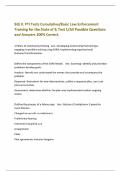 BLE IL PTI Tests Cumulative/Basic Law Enforcement Training for the State of IL Test 1/All Possible Questions and Answers 100% Correct.