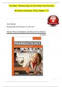 TEST BANK For Pharmacology for the Primary Care Provider, 4th Edition (Edmunds, 2014)| Complete Chapter's 1 - 73 | 100 % Verified