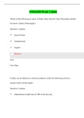 NSG6320 KNOWLEDGE CHECK QUIZ WEEK 1, 2, 3, 4, 5, 6, 7, 8, 9 / NSG 6320 WEEK 1 TO WEEK 9 QUIZ (KNOWLEDGE CHECK): SOUTH UNIVERSITY |LATEST-2022, 100% CORRECT ANSWERS, DOWNLOAD TO SCORE HIGHGRADE|