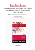 Advanced Health Assessment and Clinical Diagnosis in Primary Care 5th Edition Dains Test Bank